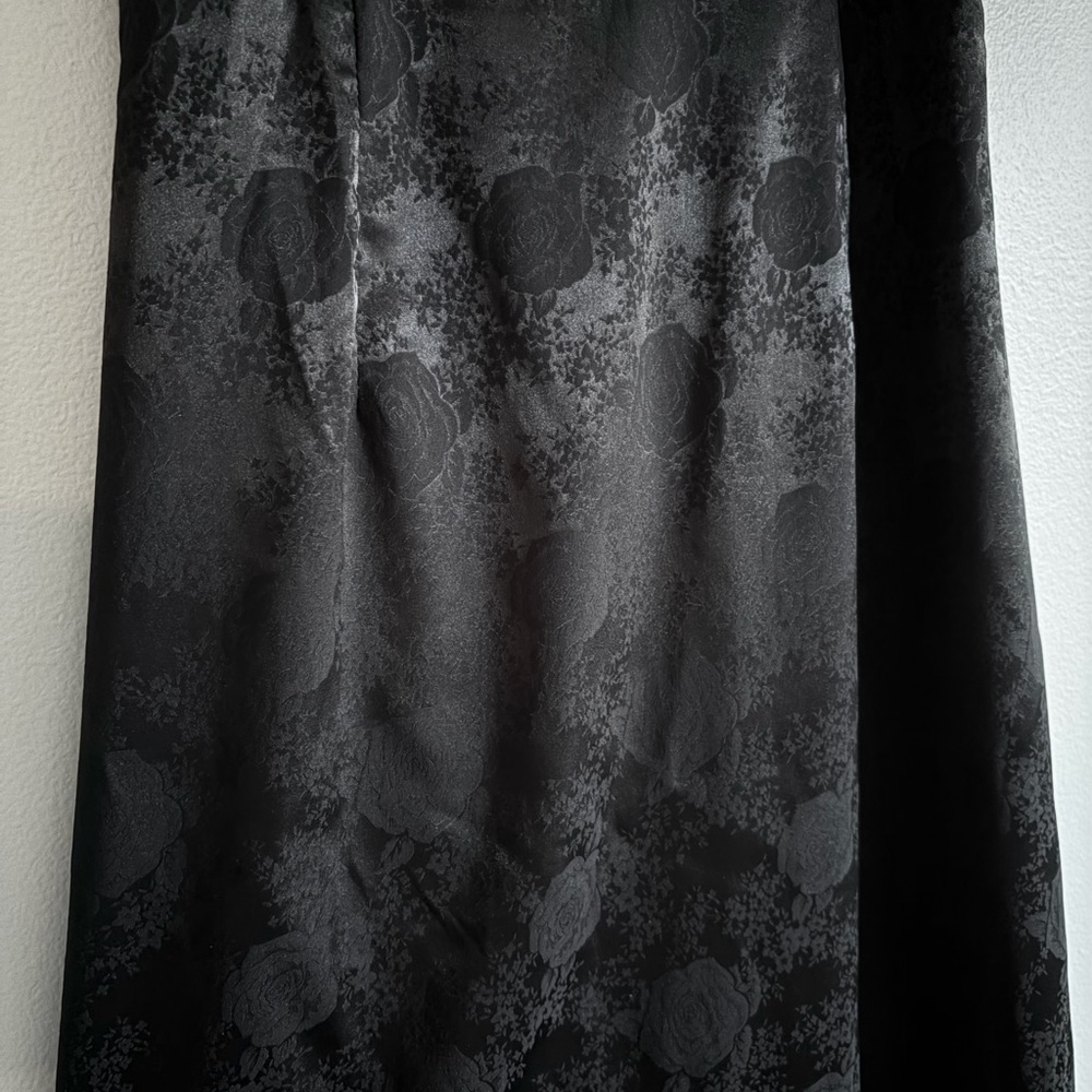 Lulus Black Satin Jacquard Maxi Dress - Picture 7 of 8